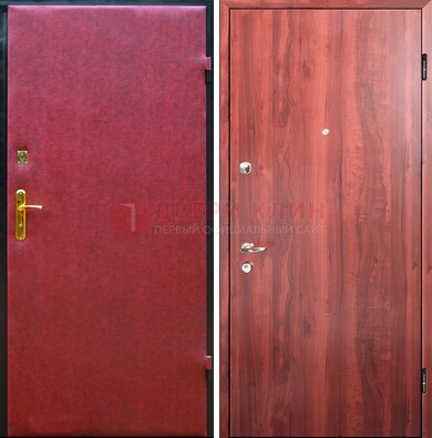 Красная входная дверь с винилискожей ДВ-30 в Королеве