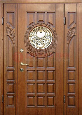 Металлическая филенчатая дверь с виноритом ДВТ-191 в Королеве