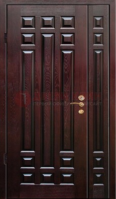 Коричневая металлическая дверь с виноритом ДВТ-20 в Королеве