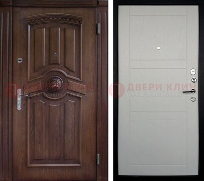Темная входная дверь с виноритом ДВТ-216 в Чехове
