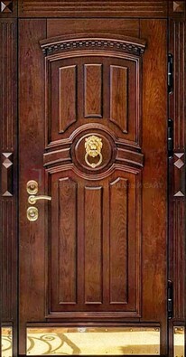 Входная дверь с виноритом в коричневом цвете ДВТ-236 в Королеве
