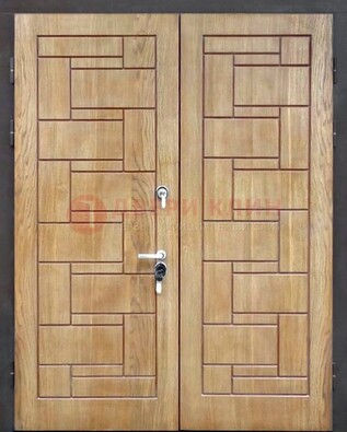 Светло-коричневая стальная дверь с виноритом ДВТ-245 в Королеве