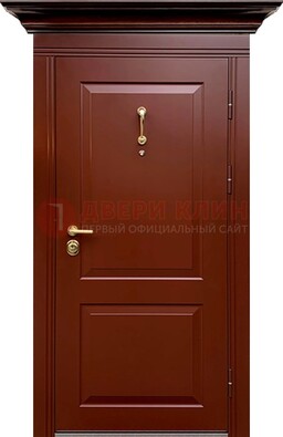 Красная железная дверь винорит для частного дома ДВТ-251 в Королеве