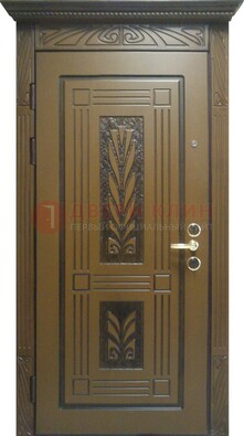 Металлическая дверь с виноритом и узором ДВТ-256 в Королеве