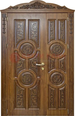 Дизайнерская железная дверь с виноритом и узором ДВТ-257 в Королеве
