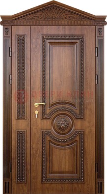 Узорная стальная дверь с виноритом для дома ДВТ-260 в Краснознаменске