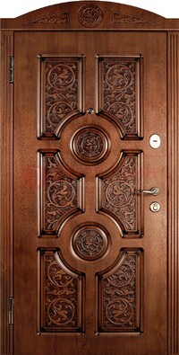 Коричневая входная дверь с виноритом ДВТ-41 в Королеве