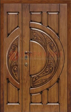 Коричневая входная дверь с виноритом ДВТ-5 в Королеве
