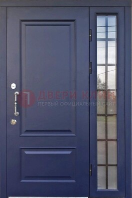 Синяя дверь с виноритом и стеклянными вставками  ДВТ-79 в Королеве