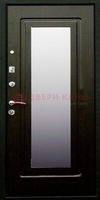 Черная металлическая дверь с зеркалом ДЗ-37 в Королеве